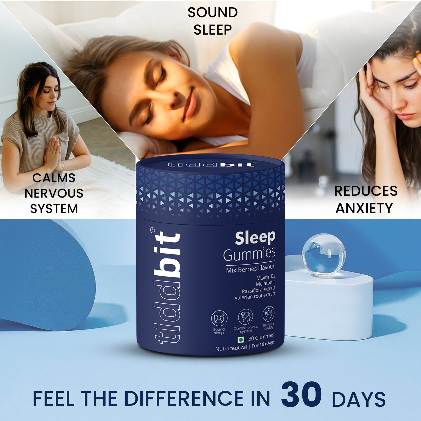 Sleep Gummies + De Stress Tablet - Combo Pack