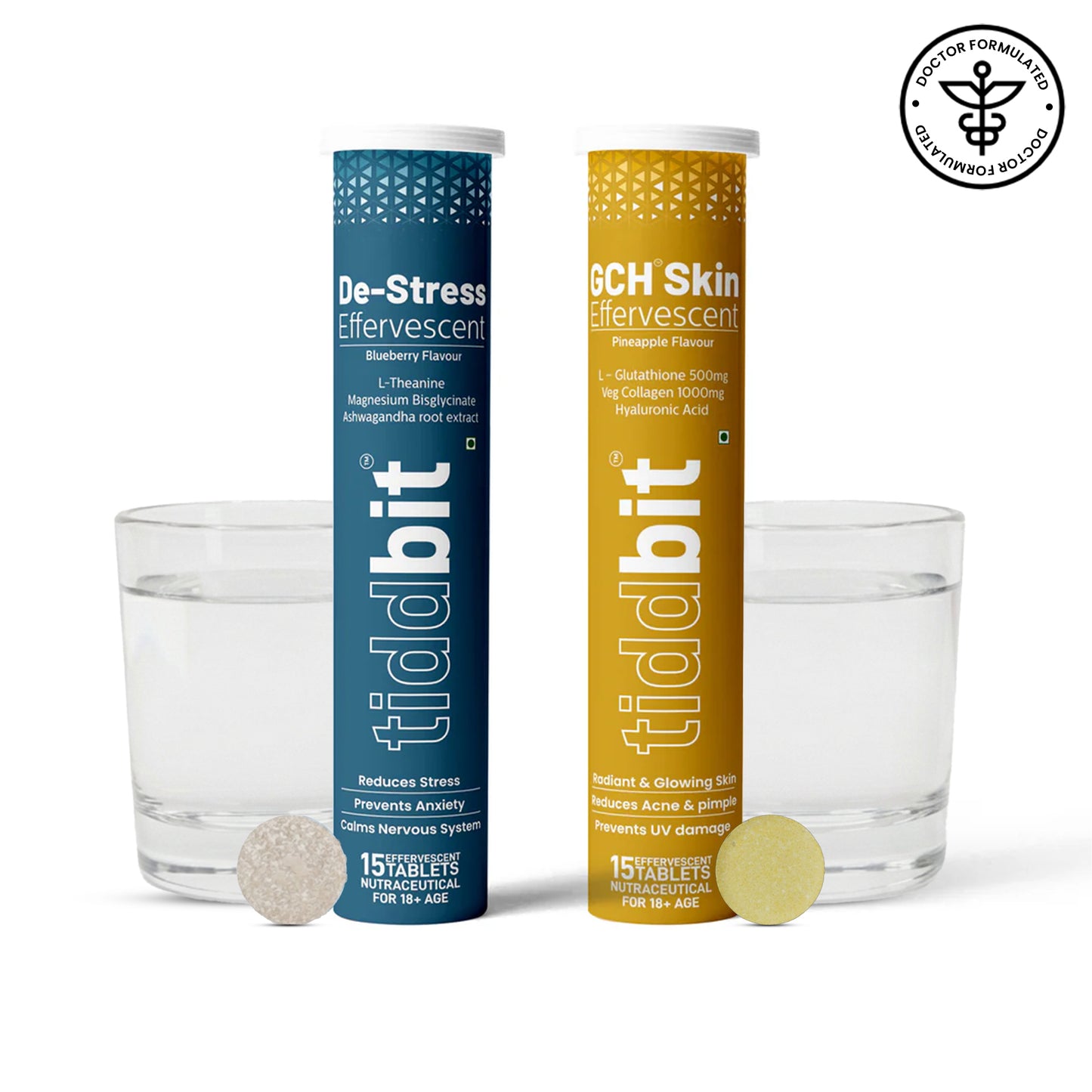 GCH Skin Tablets + De Stress Tablets - Combo Pack