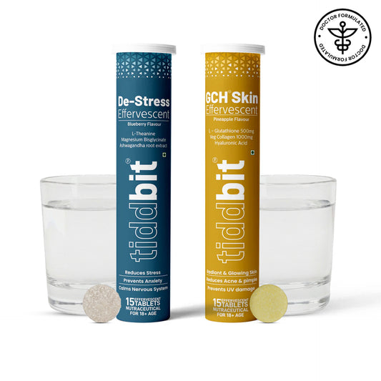 GCH Skin Tablets + De Stress Tablets - Combo Pack