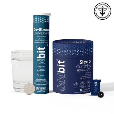 Sleep Gummies + De Stress Tablet - Combo Pack
